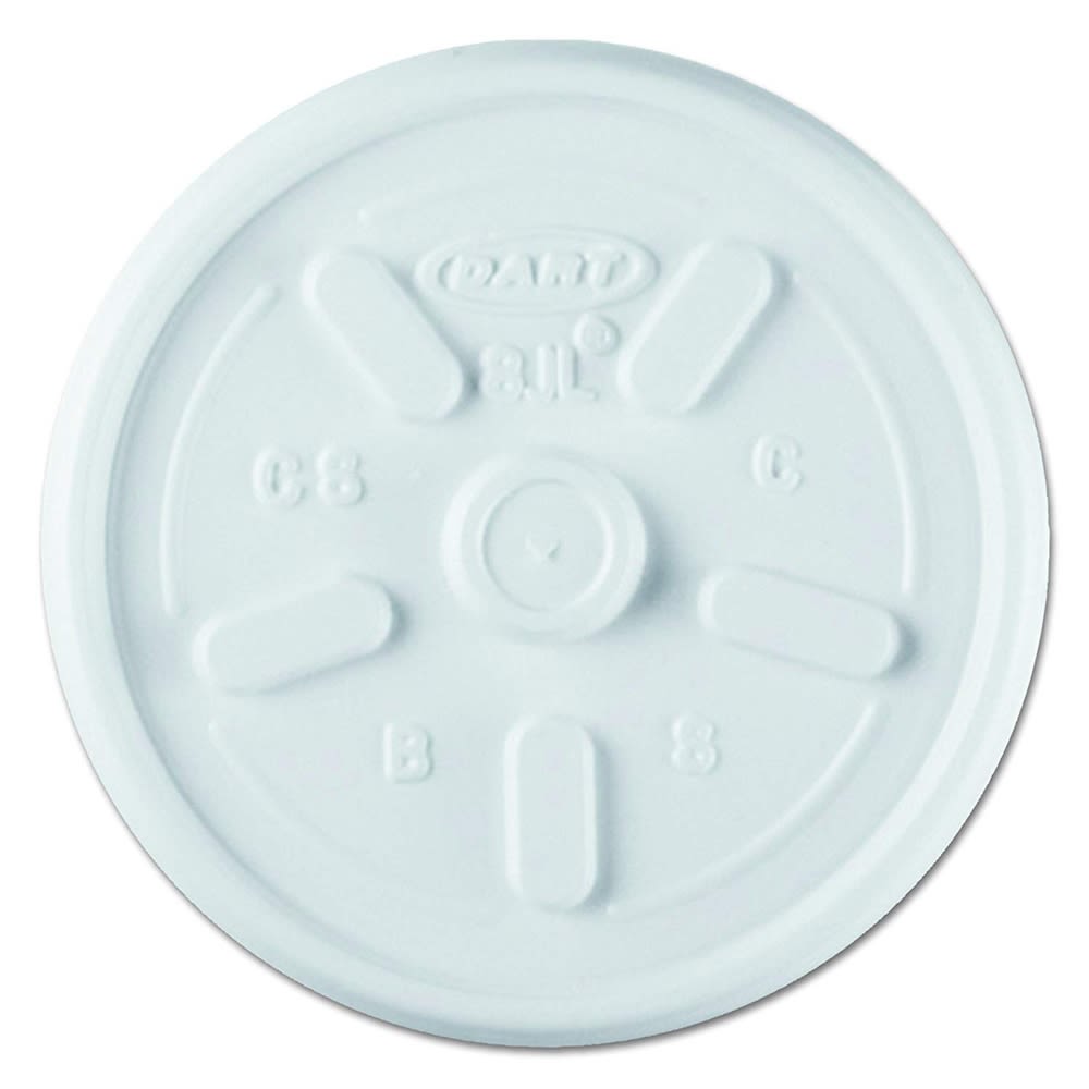 Dart® Vented Lid, Fits 8oz Foam Cups, White